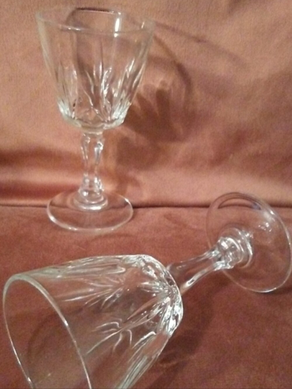Vintage Liquor Apertif Liqueur 2 Shot Glasses Soju Sake Mini Glass Set